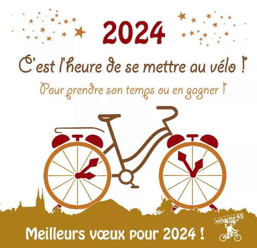 Bonne année 2024 de la part de Vélo-Cité 63
